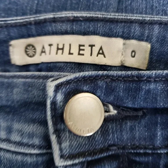 Athleta Skulptek Skinny Jeans Mid Rise Dark Wash Denim - Picture 4 of 7